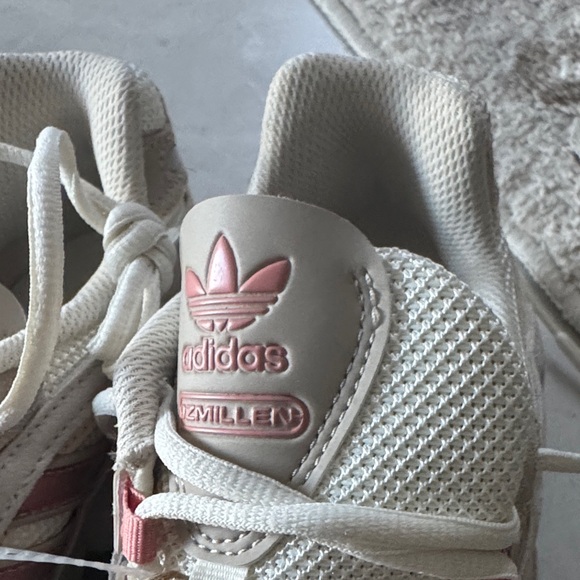 Adidas Cream and Pink Athletic Shoes - Picture 2 of 3